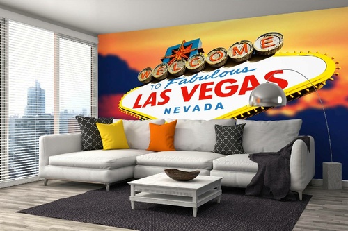 Vlies Fototapete - Las Vegas Schild 375 x 250 cm